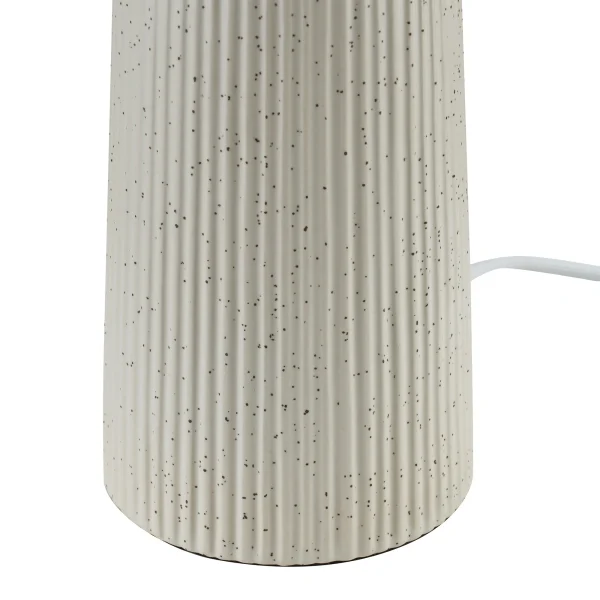 Home Decor Collection 18"in Ribbed Ceramic Table Lamp with Ivory Pleated Shade - Image 2