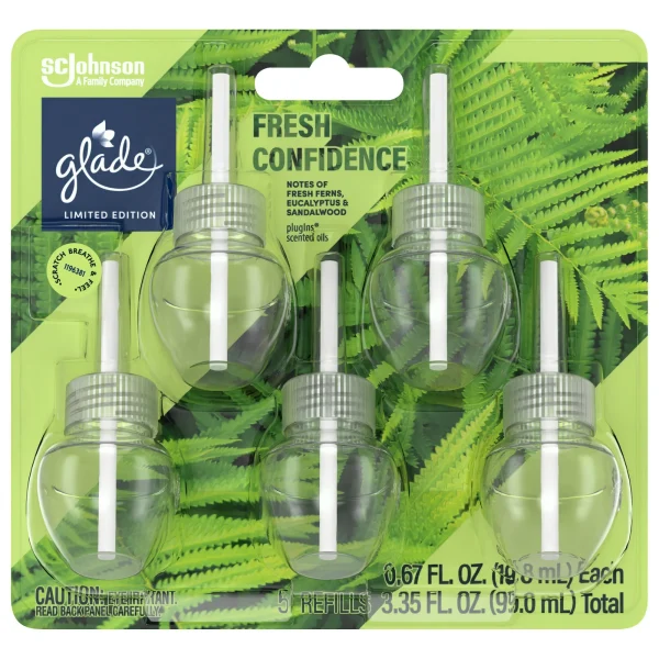 Glade PlugIns Scented Oil Refills, Air freshener, Fresh Confidence Scent, Infused with Essential Oils, 0.67 oz, 2 Count - Image 2