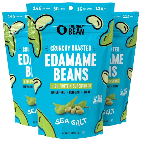 The Only Bean Crunchy Edamame Bean Snack, Vegetable Chips 4 oz 3 Pack - Image 6